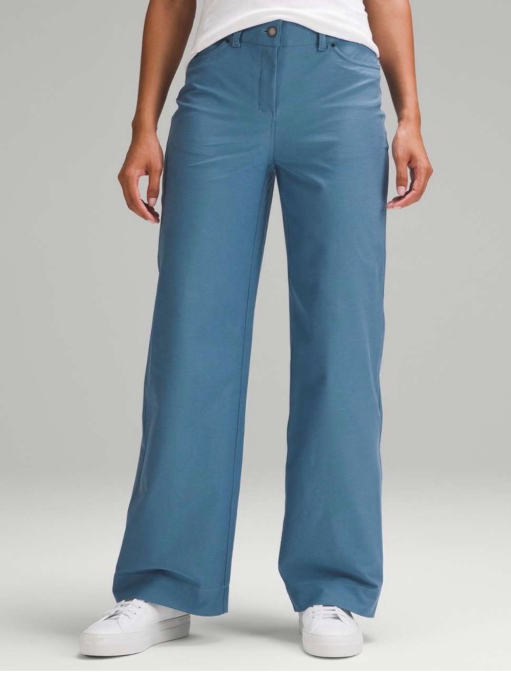 NWT Lululemon City Sleek 5 Pocket High-Rise Wide-Leg Pant in Utility Blue SZ 27
